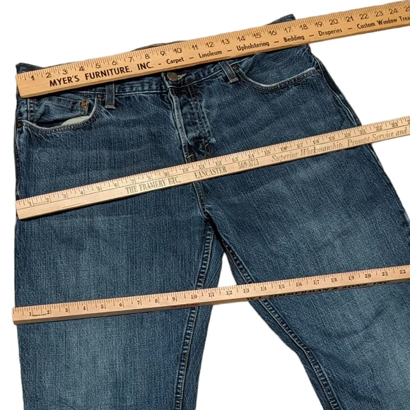 American Eagle straight leg jeans men's button fly distressed destroyed… - Picture 4 of 11